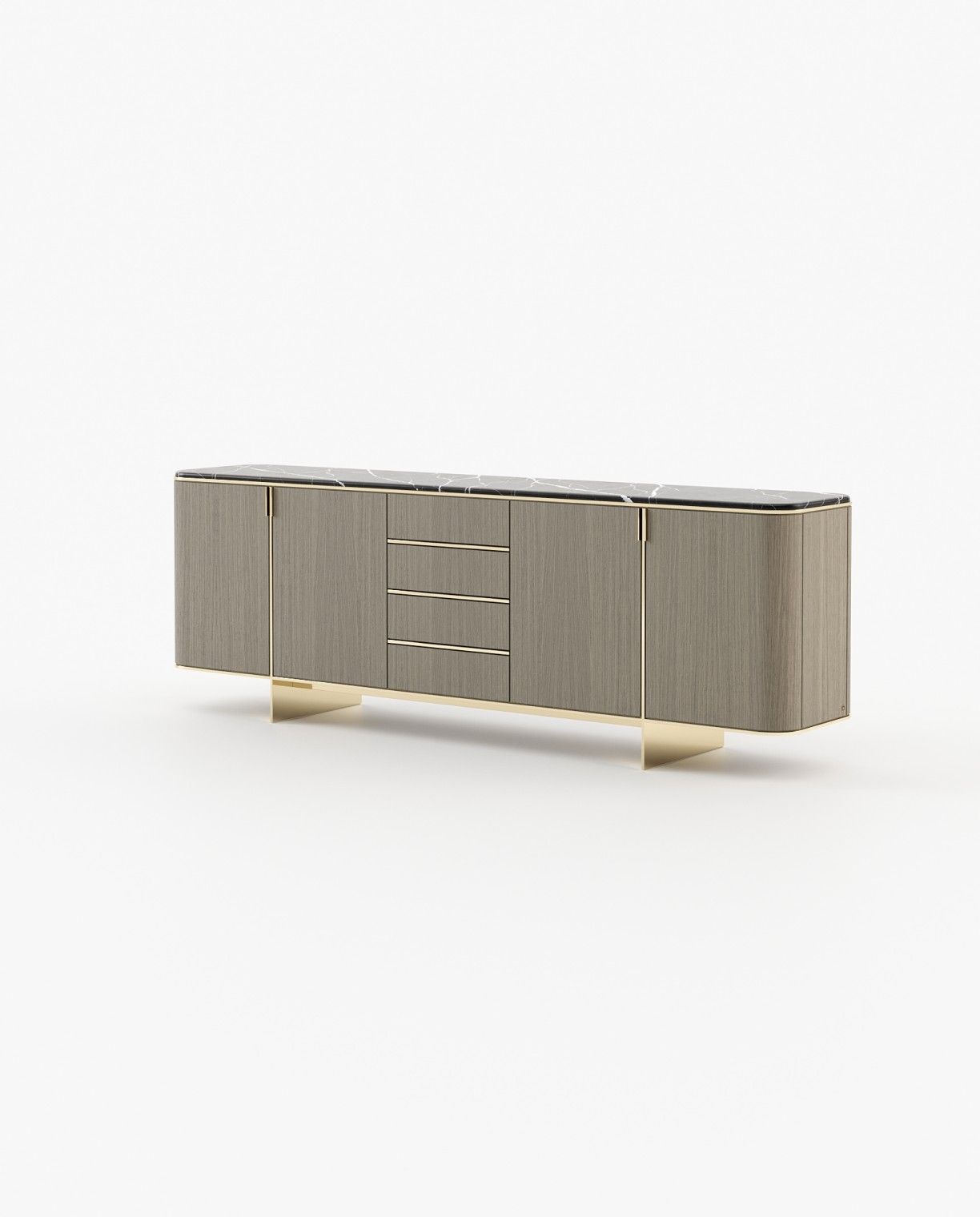 Laskasas DEAN Sideboard Aged Oak Veneer Matte - Araco Interiors