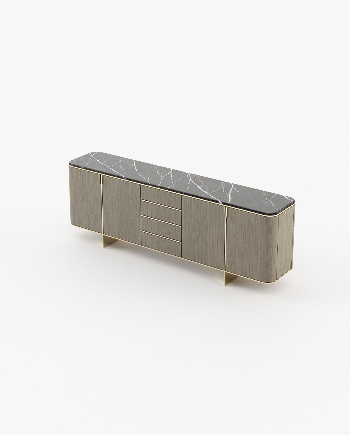 Laskasas DEAN Sideboard Aged Oak Veneer Matte - Araco Interiors