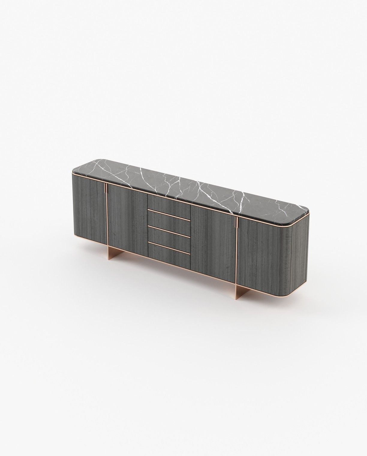 Laskasas DEAN Sideboard Grey Eucalyptus Veneer Matte - Araco Interiors