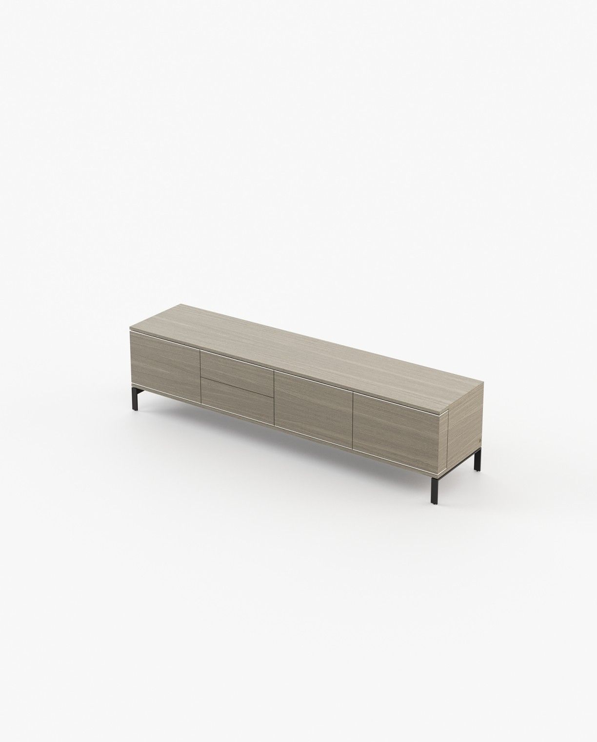 Laskasas DENER Media Unit Aged Oak Veneer Matte - Araco Interiors