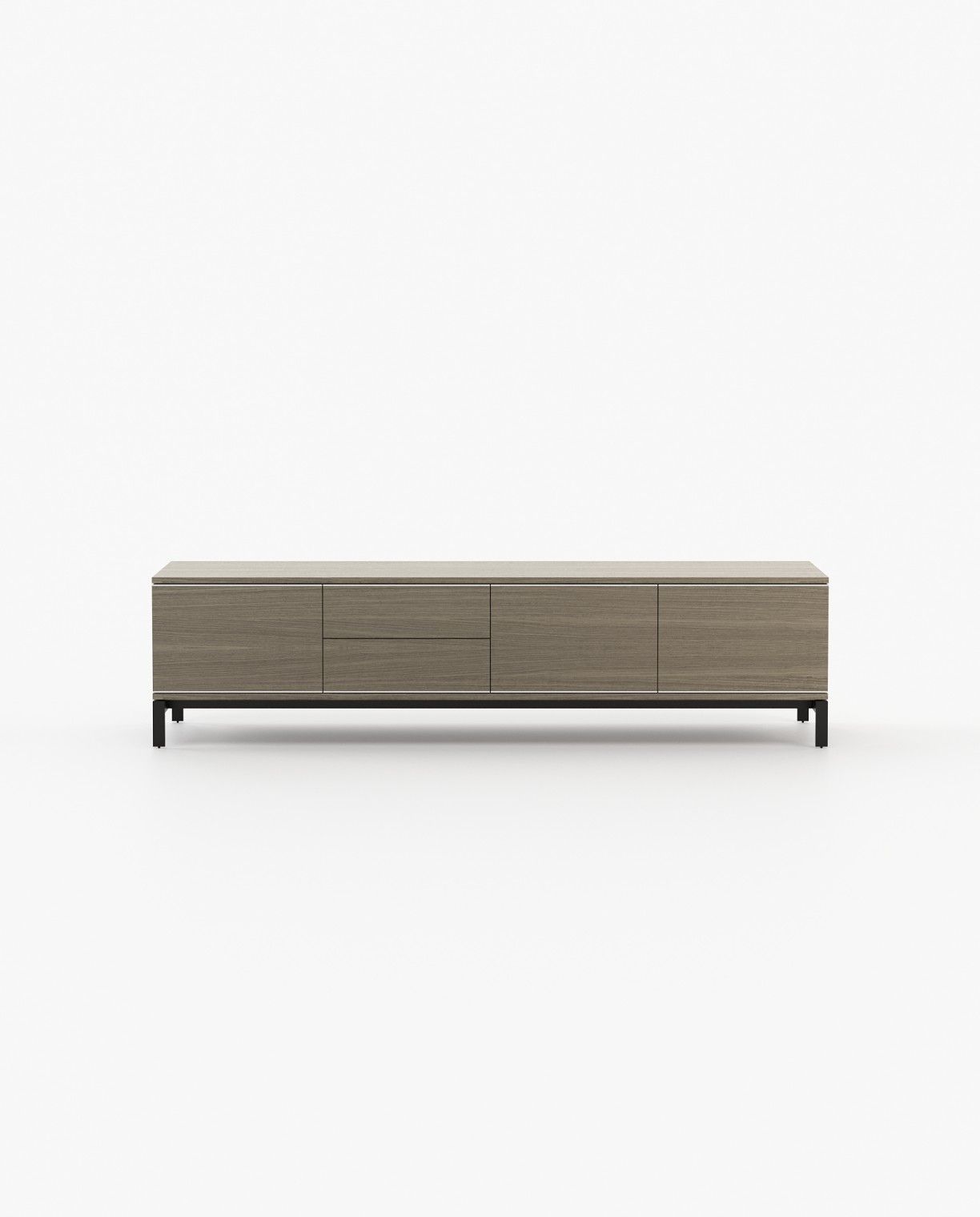Laskasas DENER Media Unit Aged Oak Veneer Matte - Araco Interiors