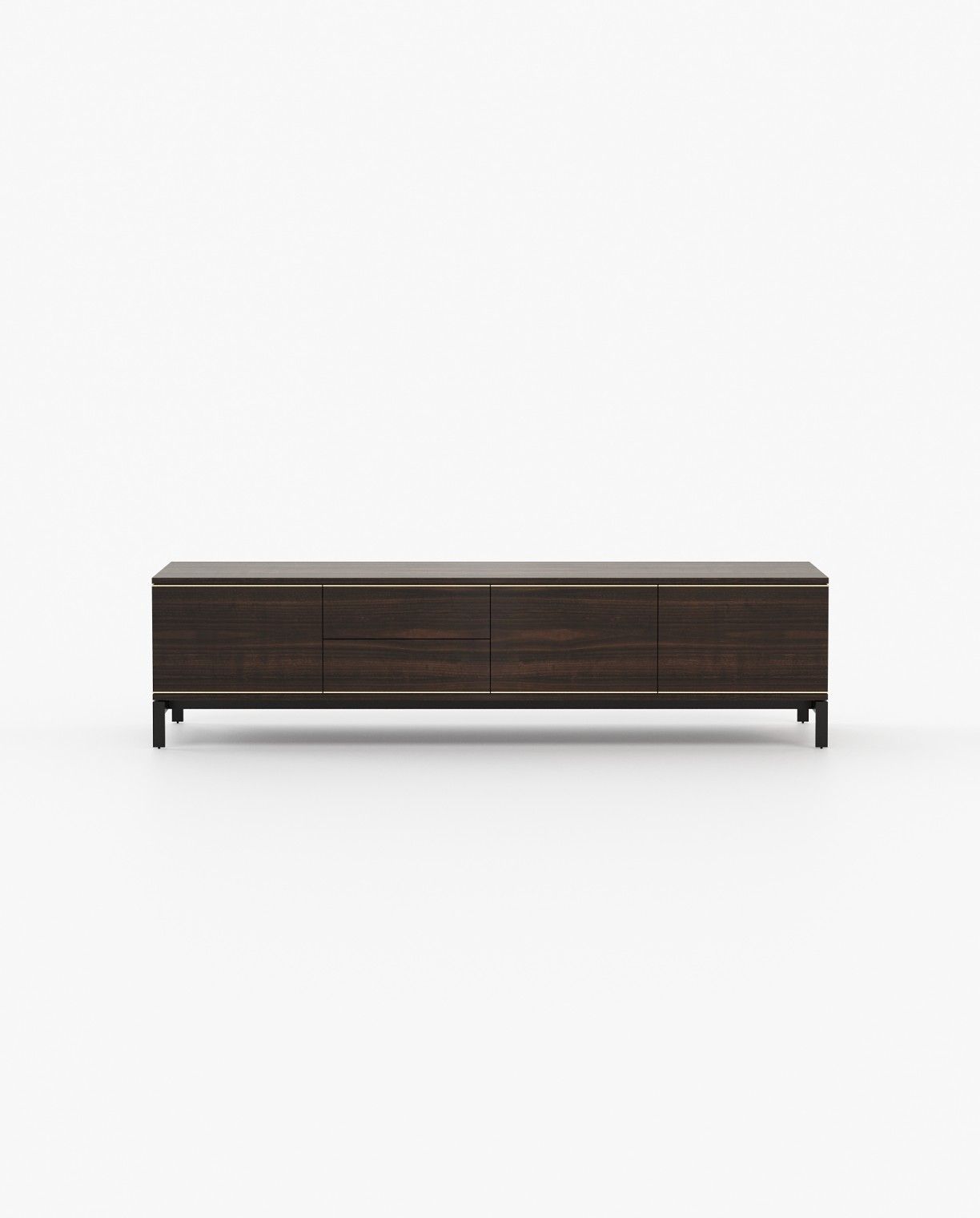 Laskasas DENER Media Unit Smoked Eucalyptus Veneer Matte - Araco Interiors