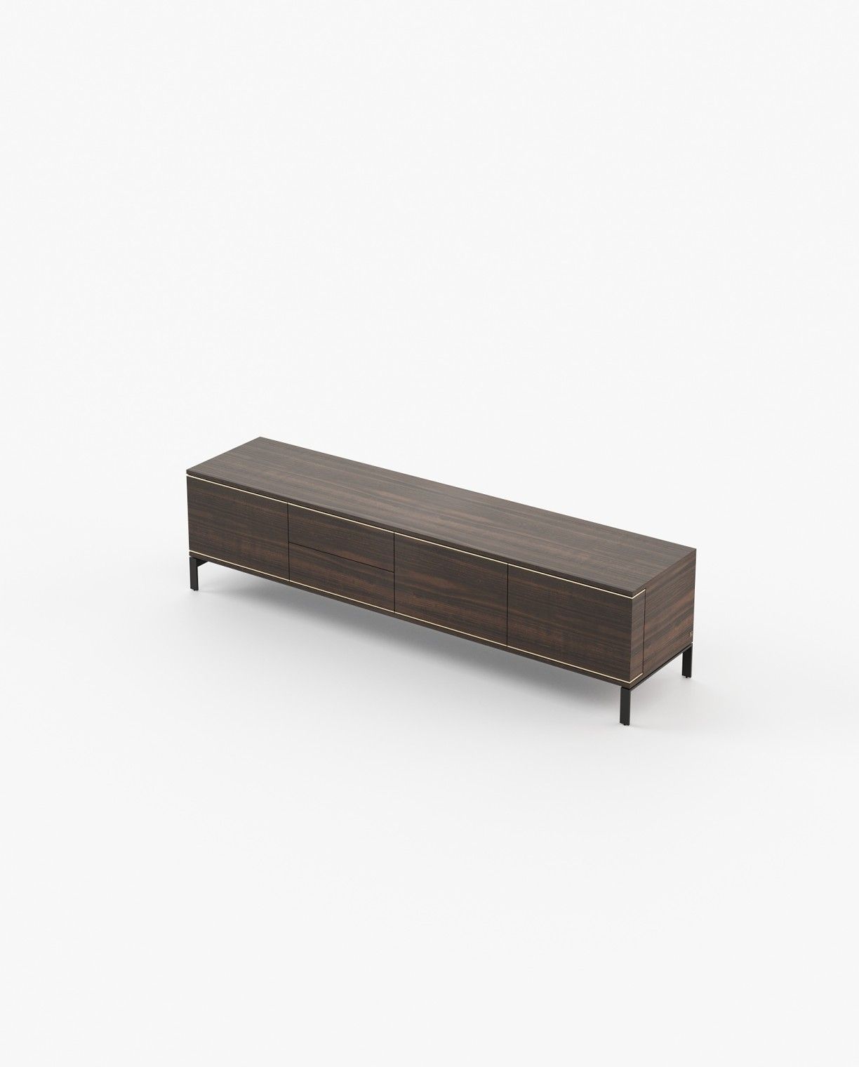Laskasas DENER Media Unit Smoked Eucalyptus Veneer Matte - Araco Interiors