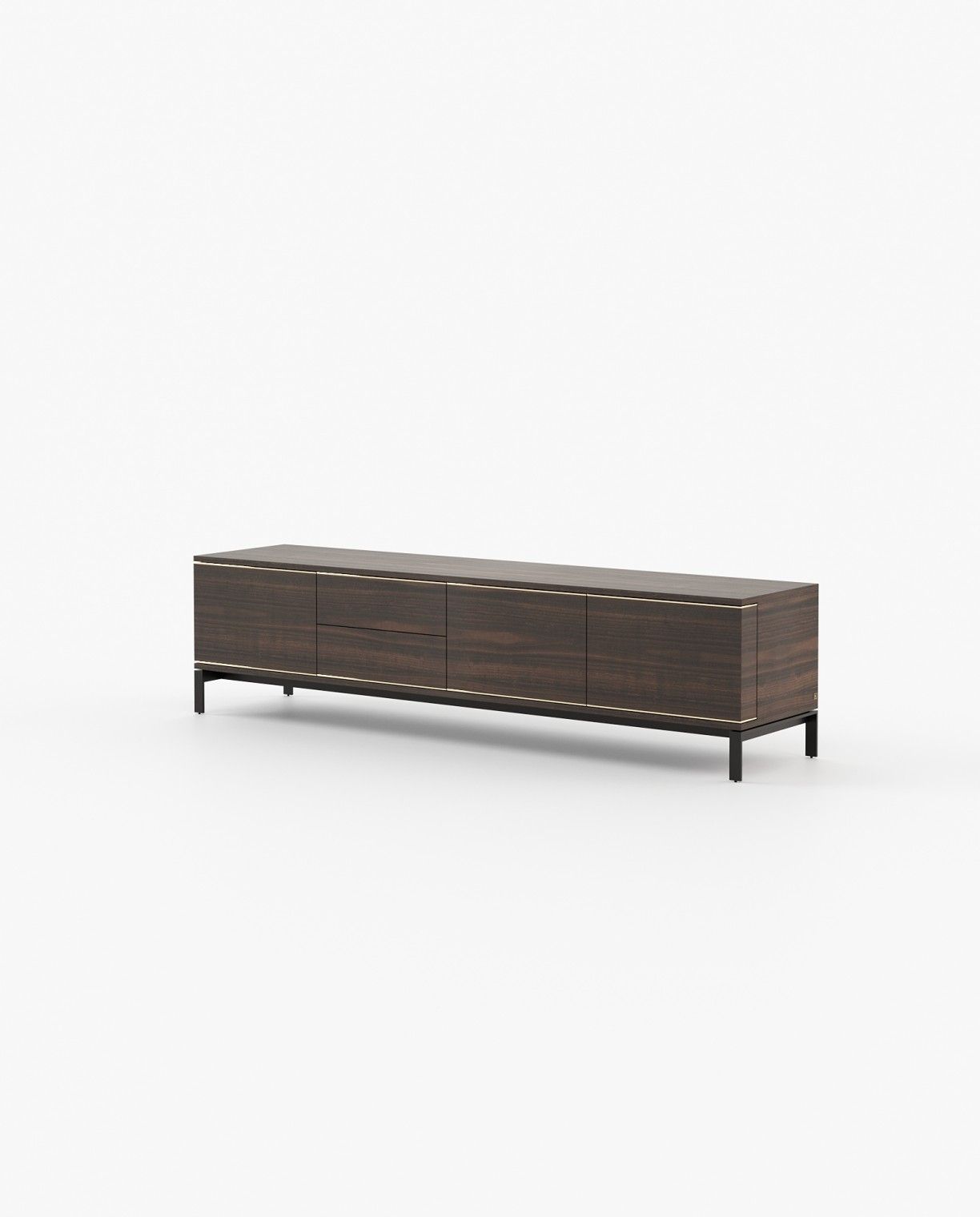 Laskasas DENER Media Unit Smoked Eucalyptus Veneer Matte - Araco Interiors
