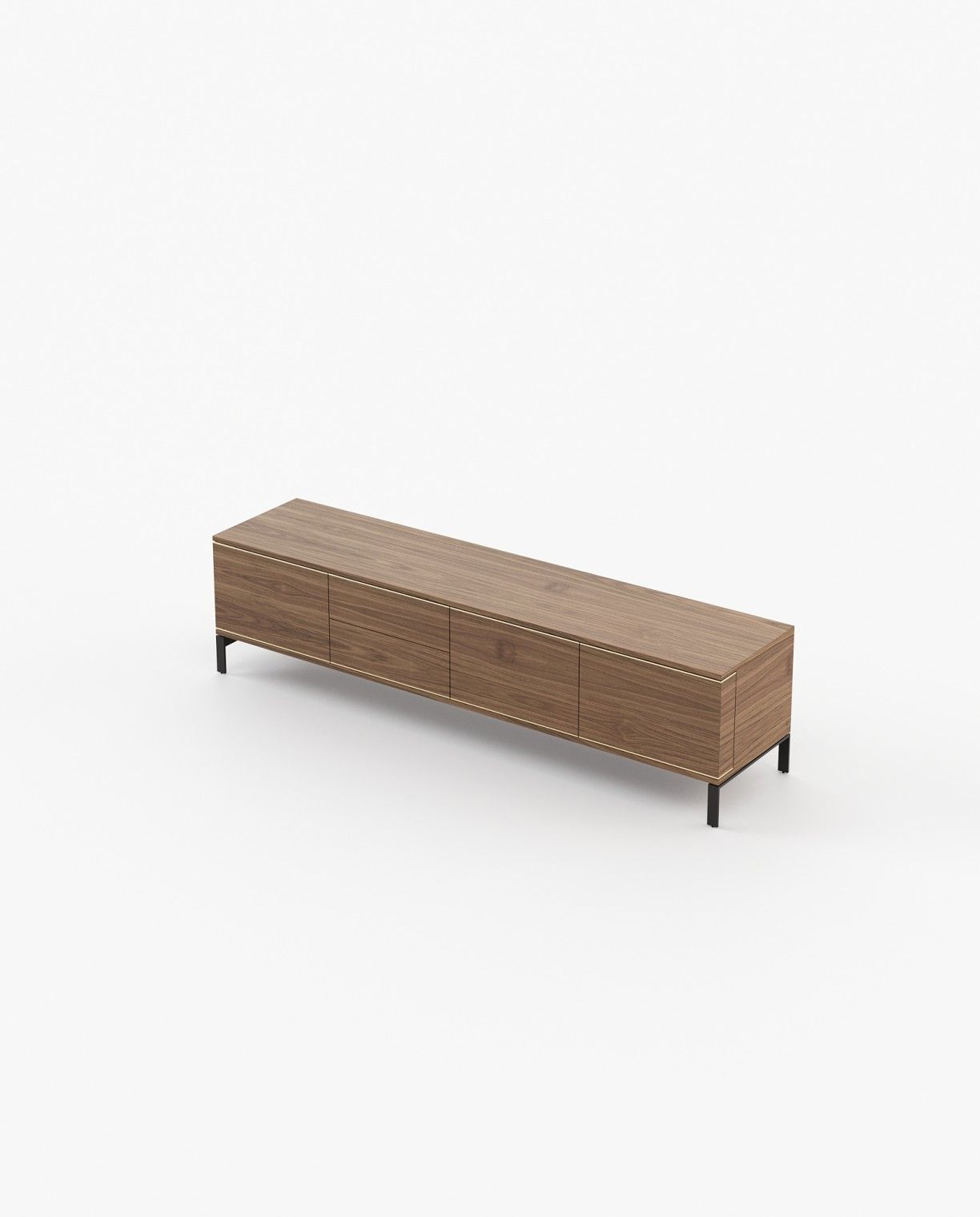 Laskasas DENER Media Unit Walnut Veneer Matte - Araco Interiors