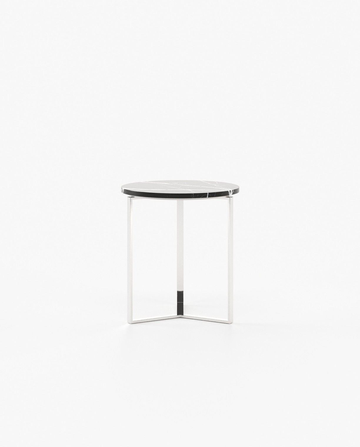 Laskasas DILI Nest & Side Table Nero Marquina Polished Marble - Araco Interiors