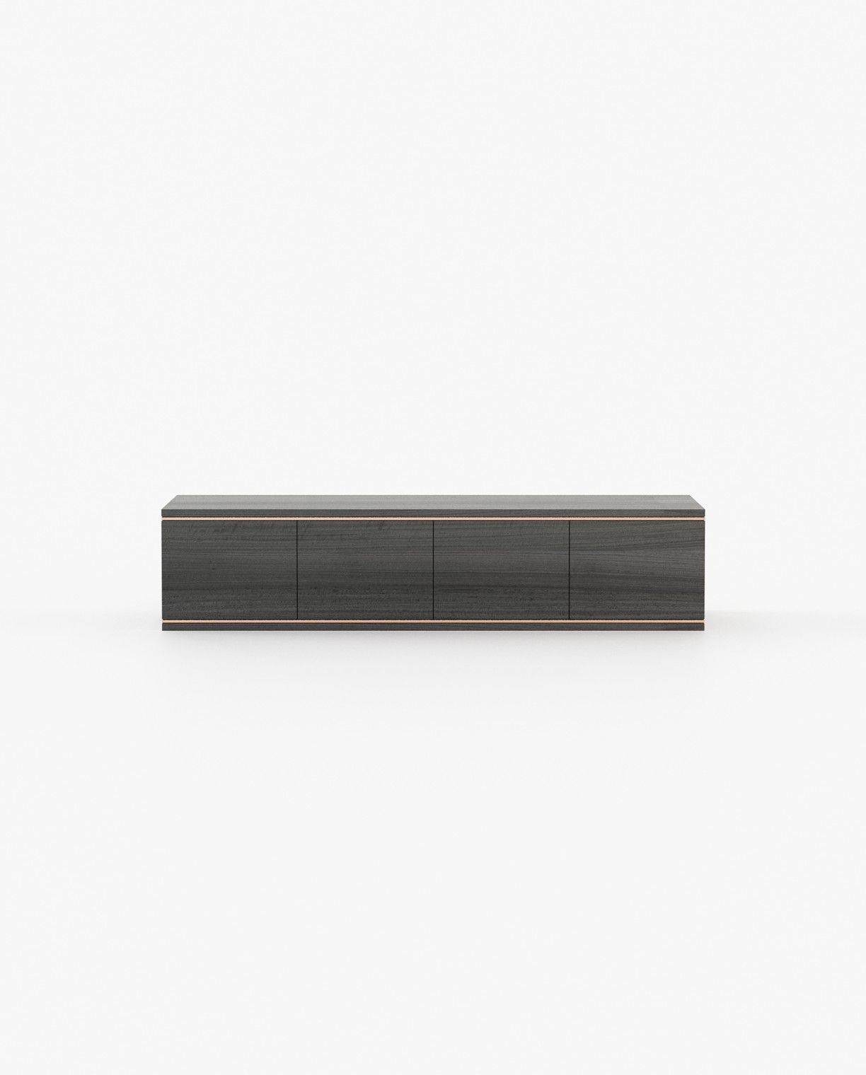 Laskasas DUANE Media Unit Grey Eucalyptus Veneer Matte - Araco Interiors