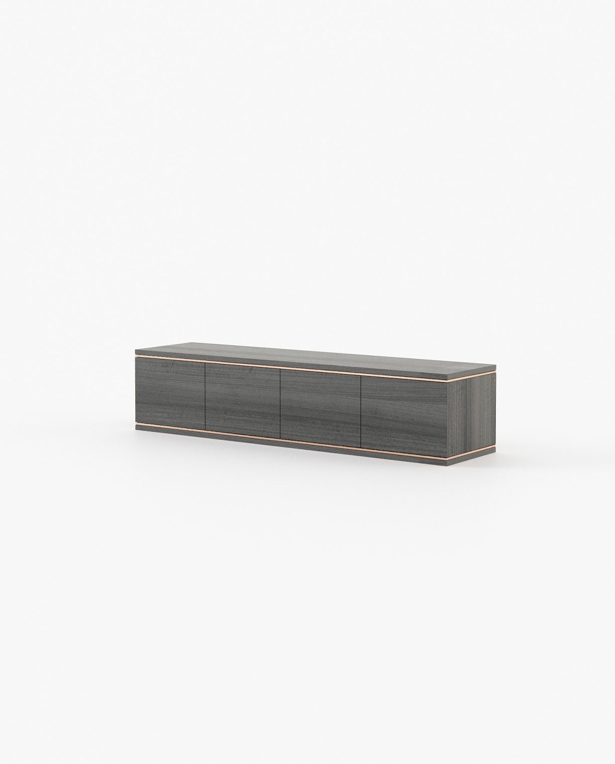 Laskasas DUANE Media Unit Grey Eucalyptus Veneer Matte - Araco Interiors