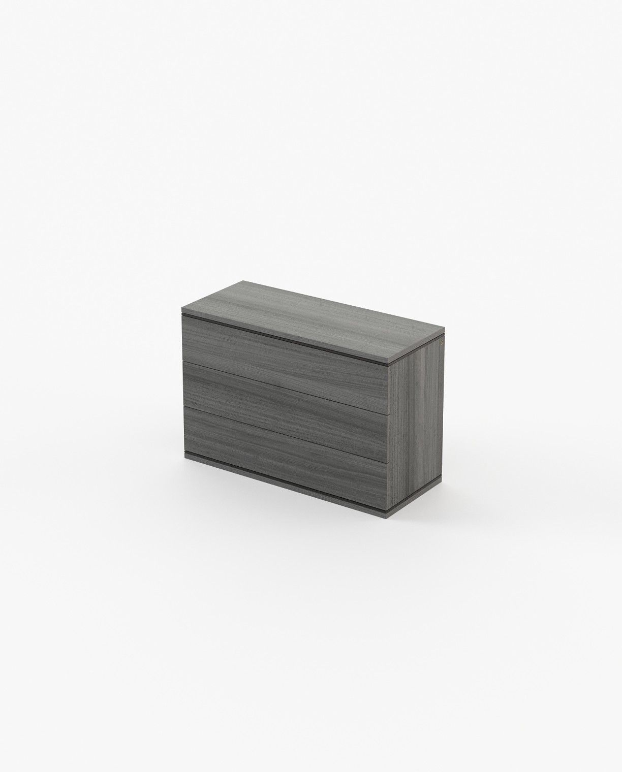 Laskasas DUANE Set of 3 Chest of Drawers Grey Eucalyptus Veneer Matte - Araco Interiors