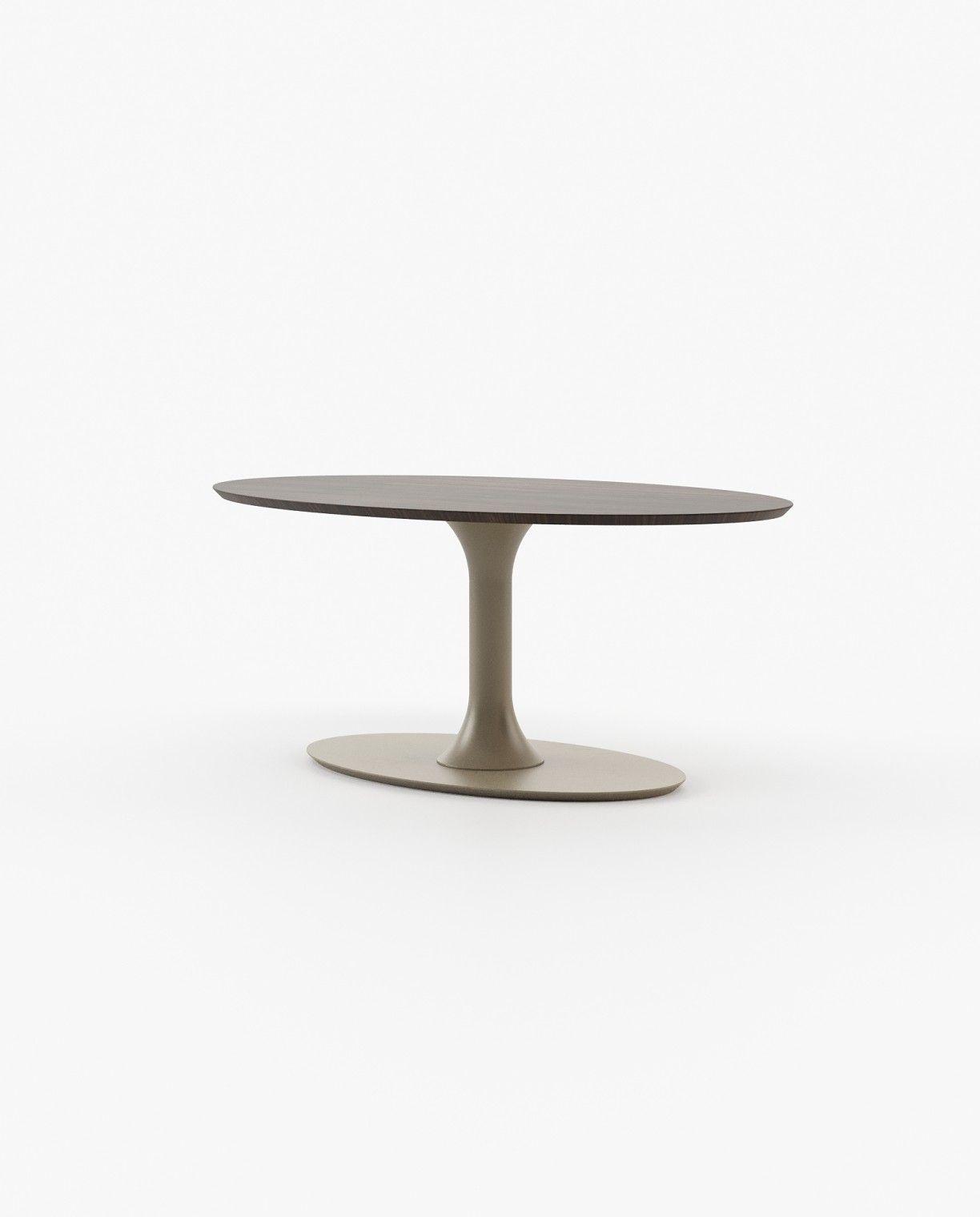 Laskasas EGG Dining & Bar Table Smoked Eucalyptus Veneer Matte - Araco Interiors