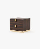 Laskasas EMILY Bedside Cabinet & Table Smoked Eucalyptus Veneer Matte - Araco Interiors