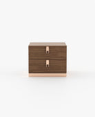 Laskasas EMILY Bedside Cabinet & Table Walnut Veneer Matte - Araco Interiors