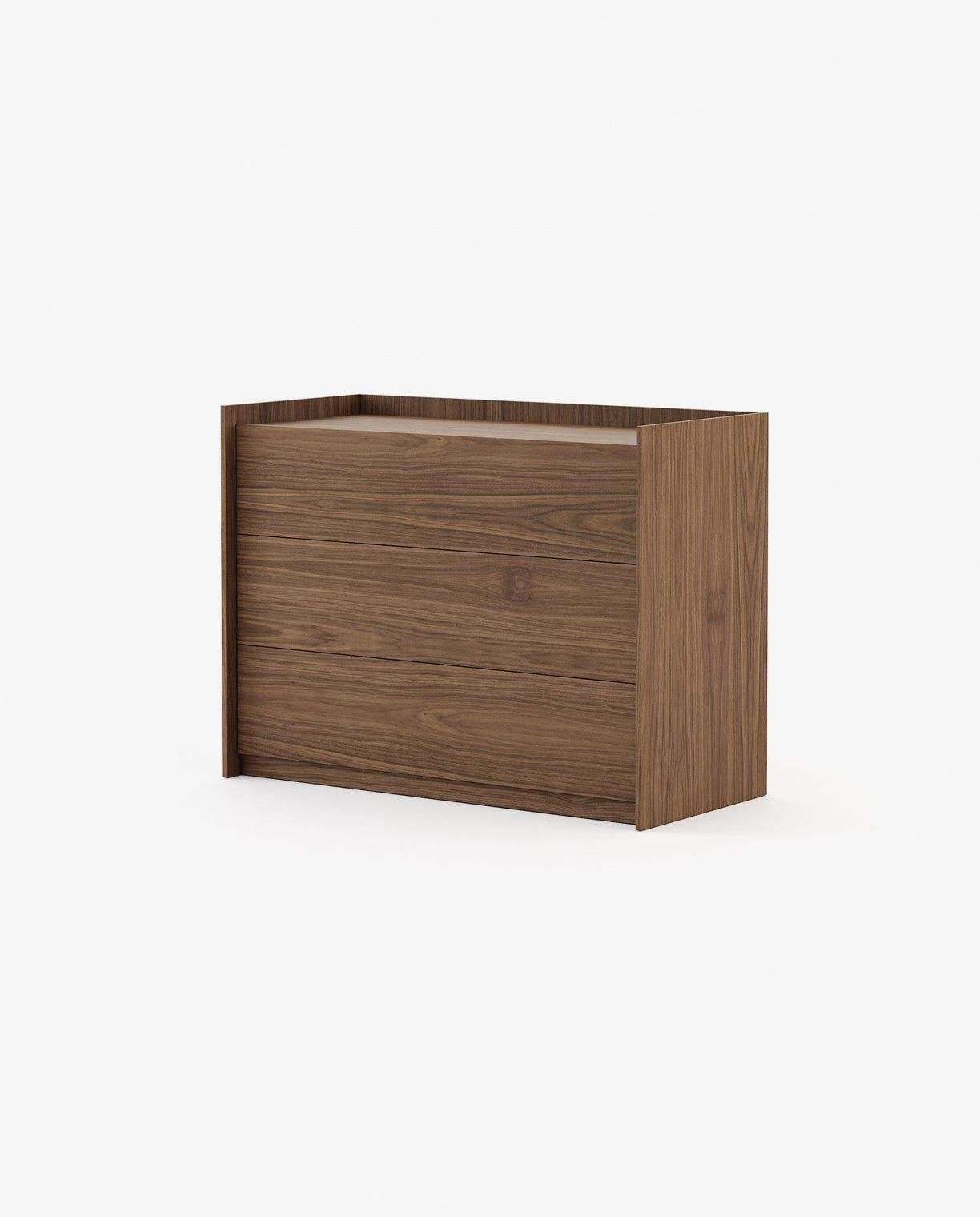 Laskasas ENDY Set of 3 Chest of Drawers Walnut Veneer Matte - Araco Interiors