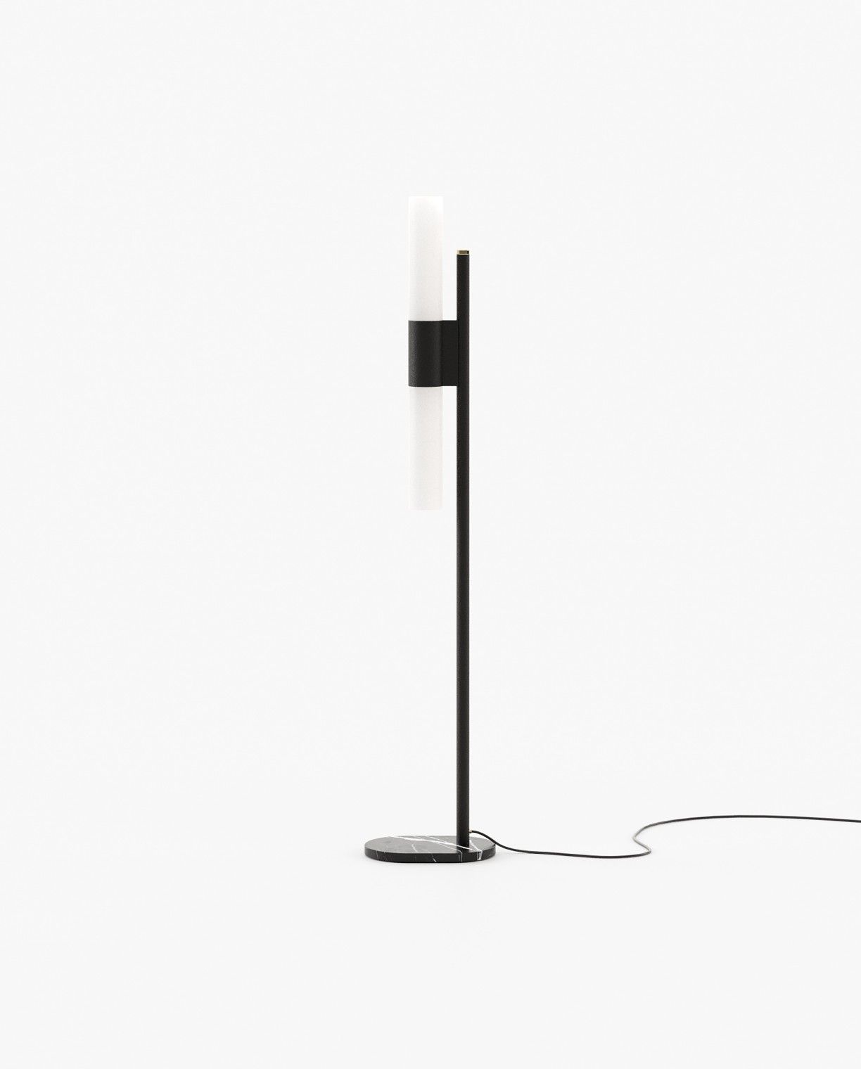 Laskasas EVANS Floor Lamp Nero Marquina Polished Marble - Araco Interiors