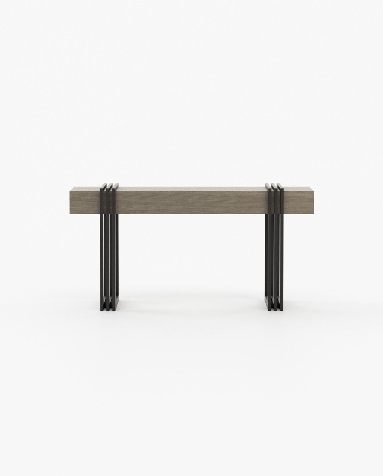 Laskasas EVELYN Console Table Aged Oak Veneer Matte - Araco Interiors