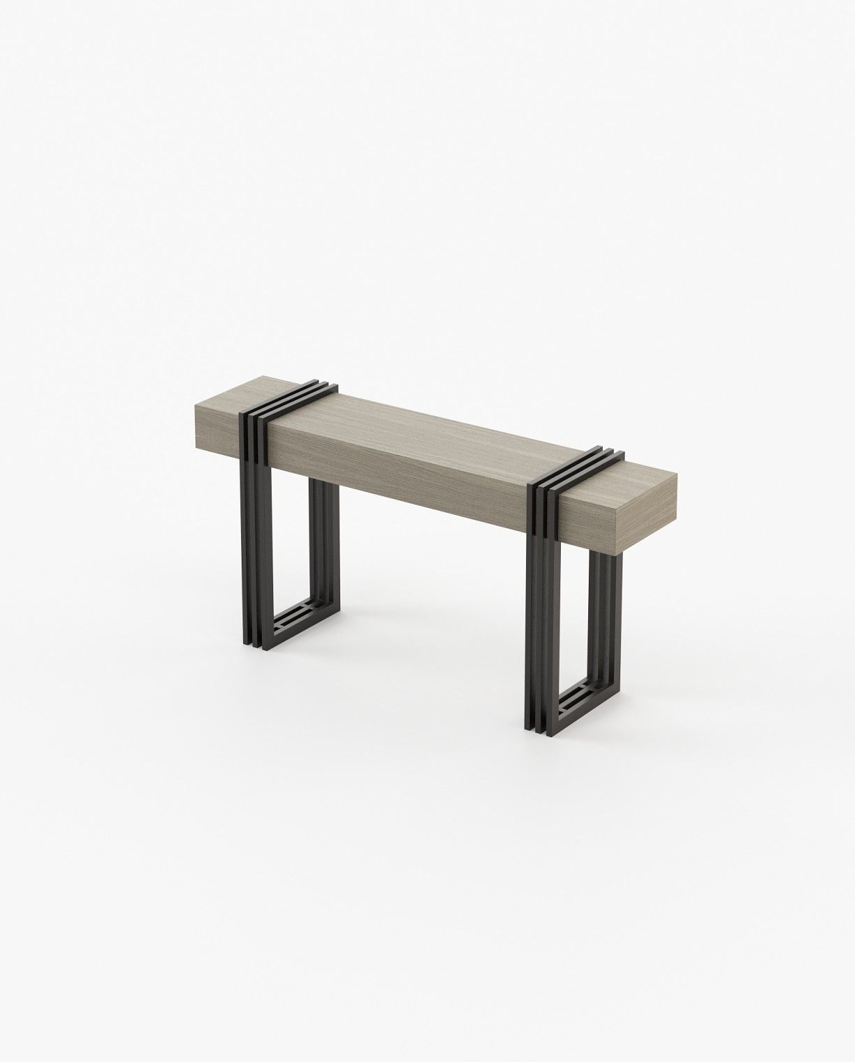 Laskasas EVELYN Console Table Aged Oak Veneer Matte - Araco Interiors
