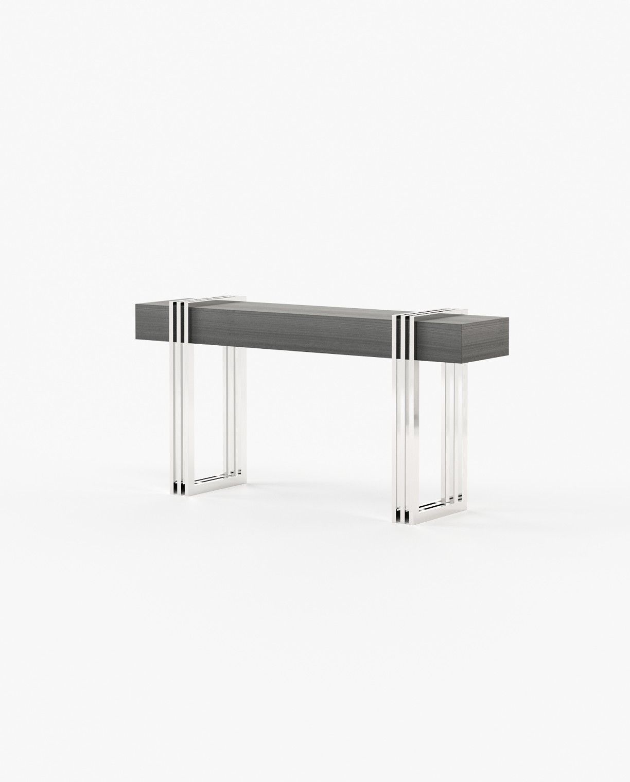 Laskasas EVELYN Console Table Grey Eucalyptus Veneer Matte - Araco Interiors
