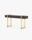 Laskasas EVELYN Console Table Smoked Eucalyptus Veneer Matte - Araco Interiors