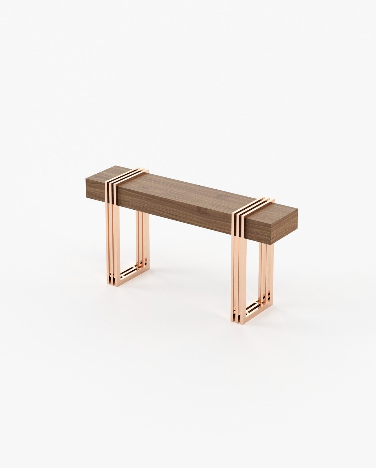 Laskasas EVELYN Console Table Walnut Veneer Matte - Araco Interiors