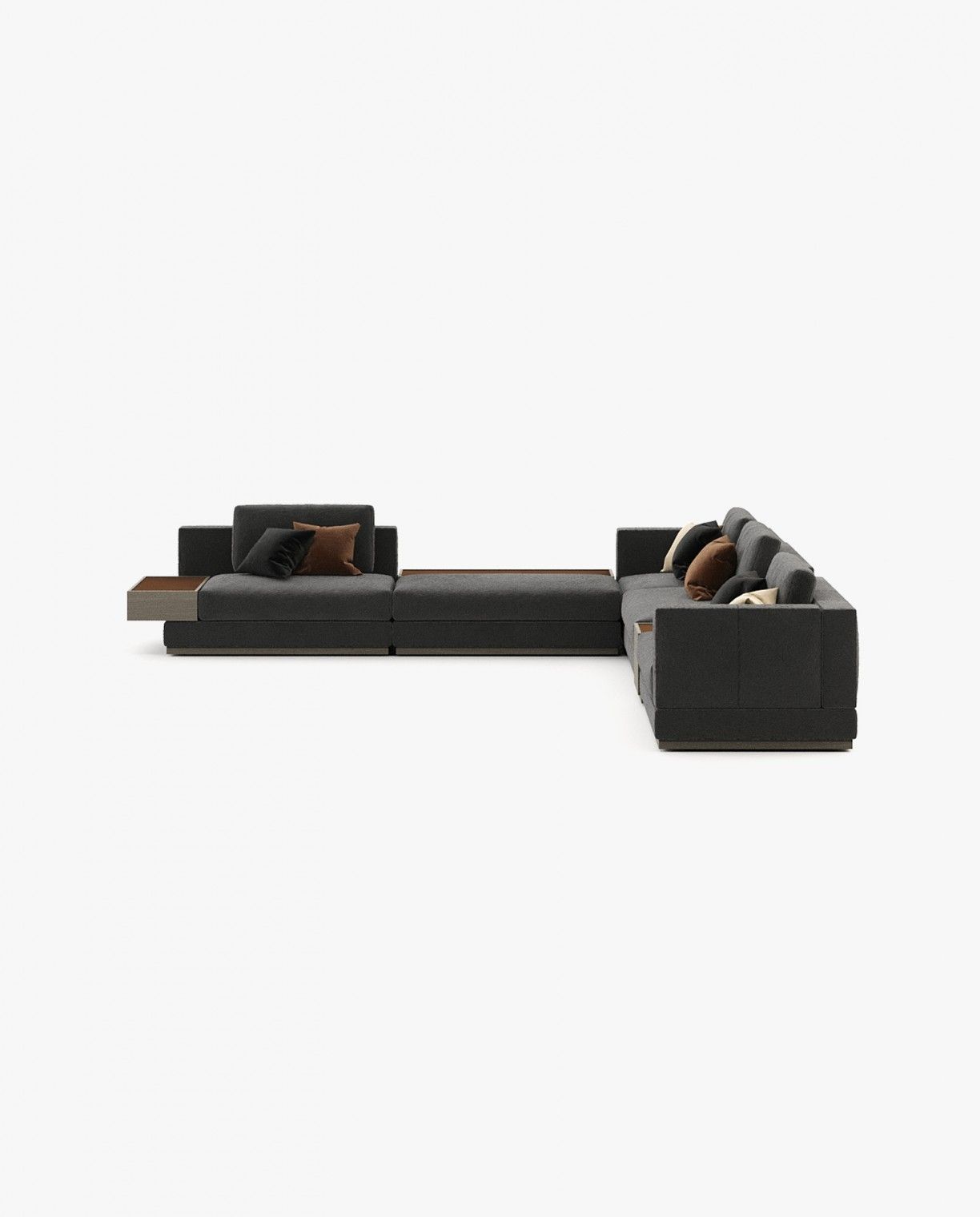 Laskasas FLETCHER armless small module Sofa Helsinki Black - Araco Interiors