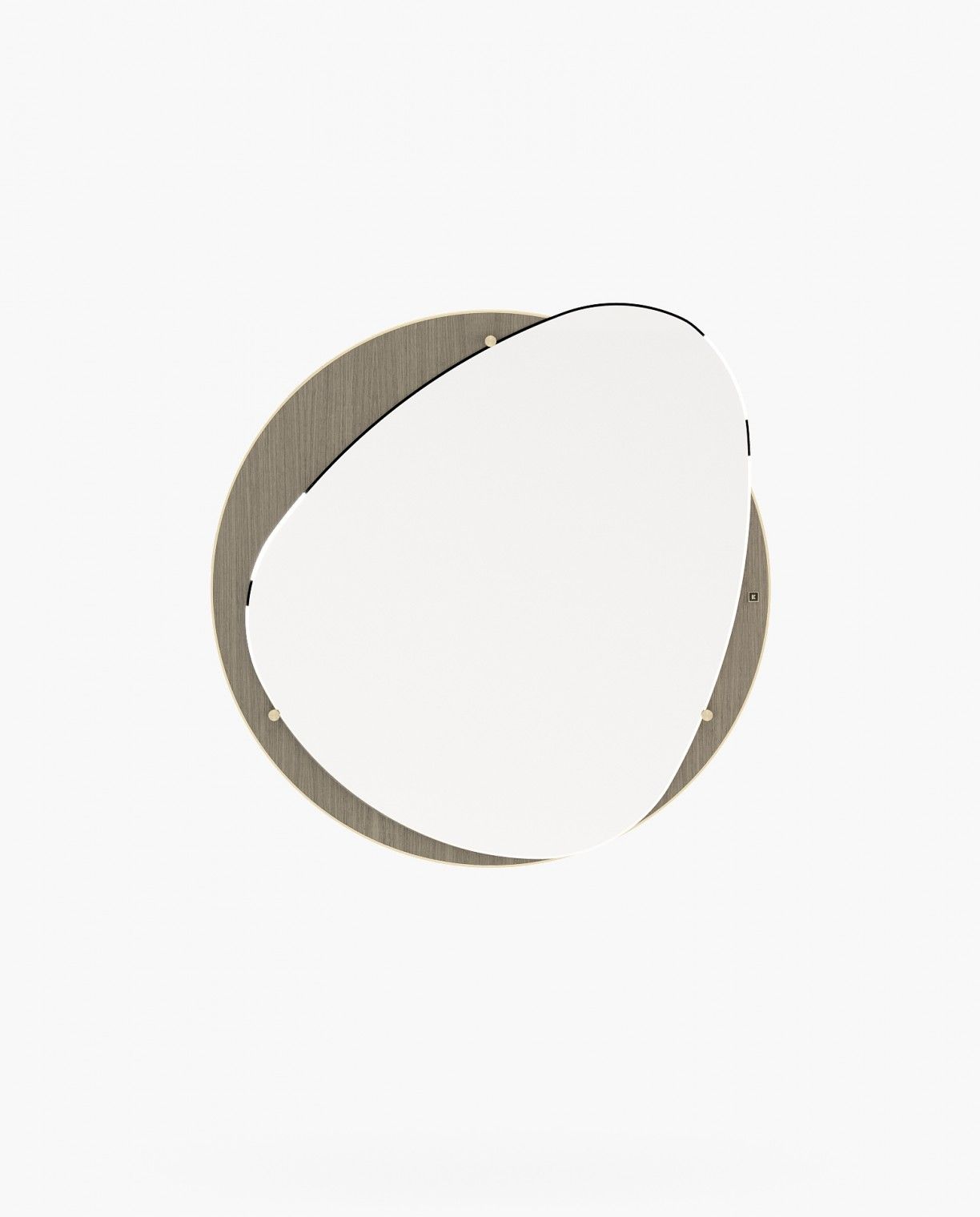 Laskasas FRANK Mirror Aged Oak Veneer Matte - Araco Interiors