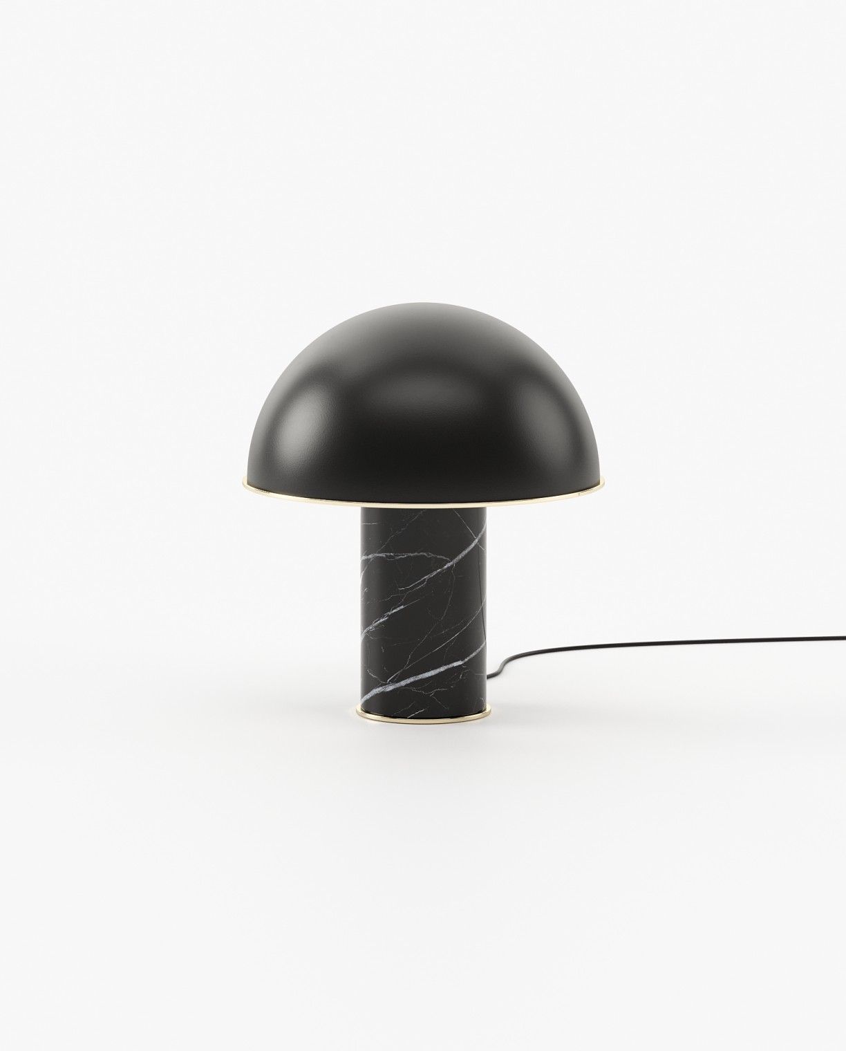 Laskasas FRANKLIN Table & Desk Lamp Nero Marquina Polished Marble - Araco Interiors