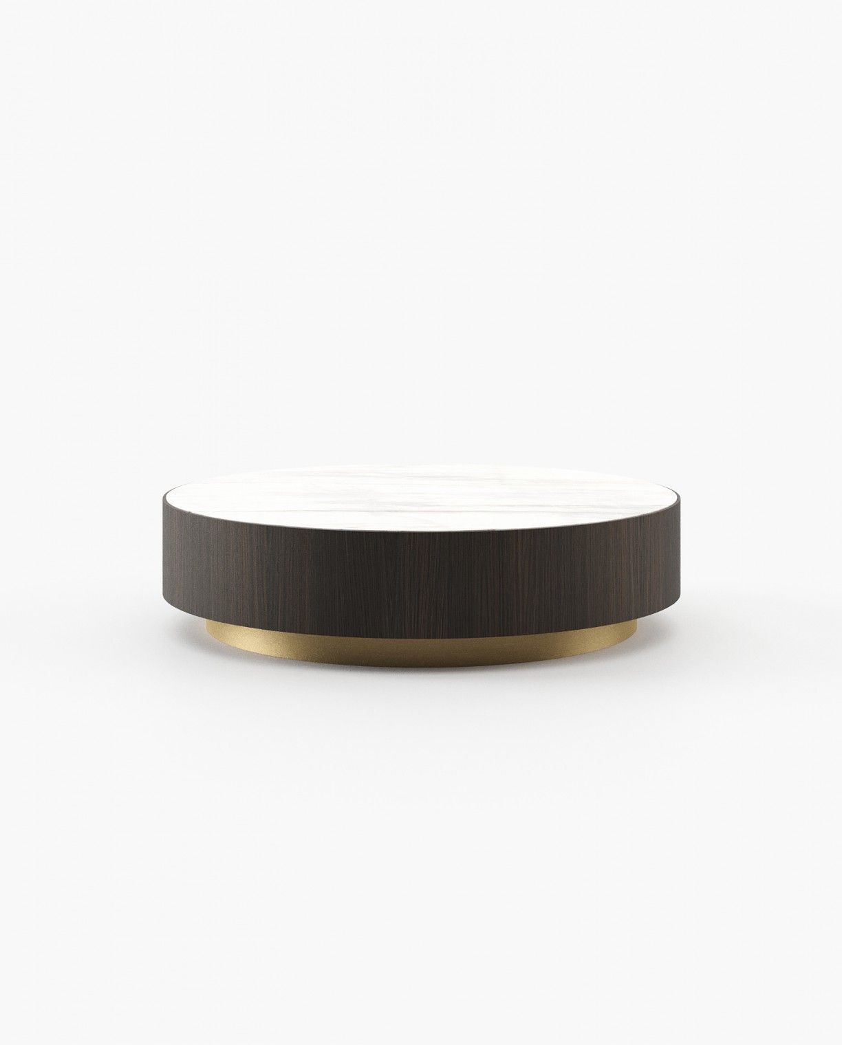 Laskasas GOLD Coffee Table Smoked Oak Veneer Matte - Araco Interiors