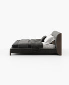 Laskasas GRAY Bed & Headboard Vienna Anthracite - Araco Interiors