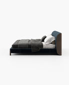 Laskasas GRAY Bed & Headboard Vienna Deep Blue - Araco Interiors