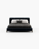 Laskasas GRAY Bed & Headboard Vienna Deep Blue - Araco Interiors