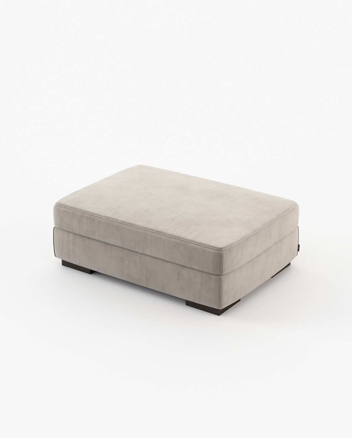 Laskasas GREY Footstool & Pouf Vienna Khaki - Araco Interiors