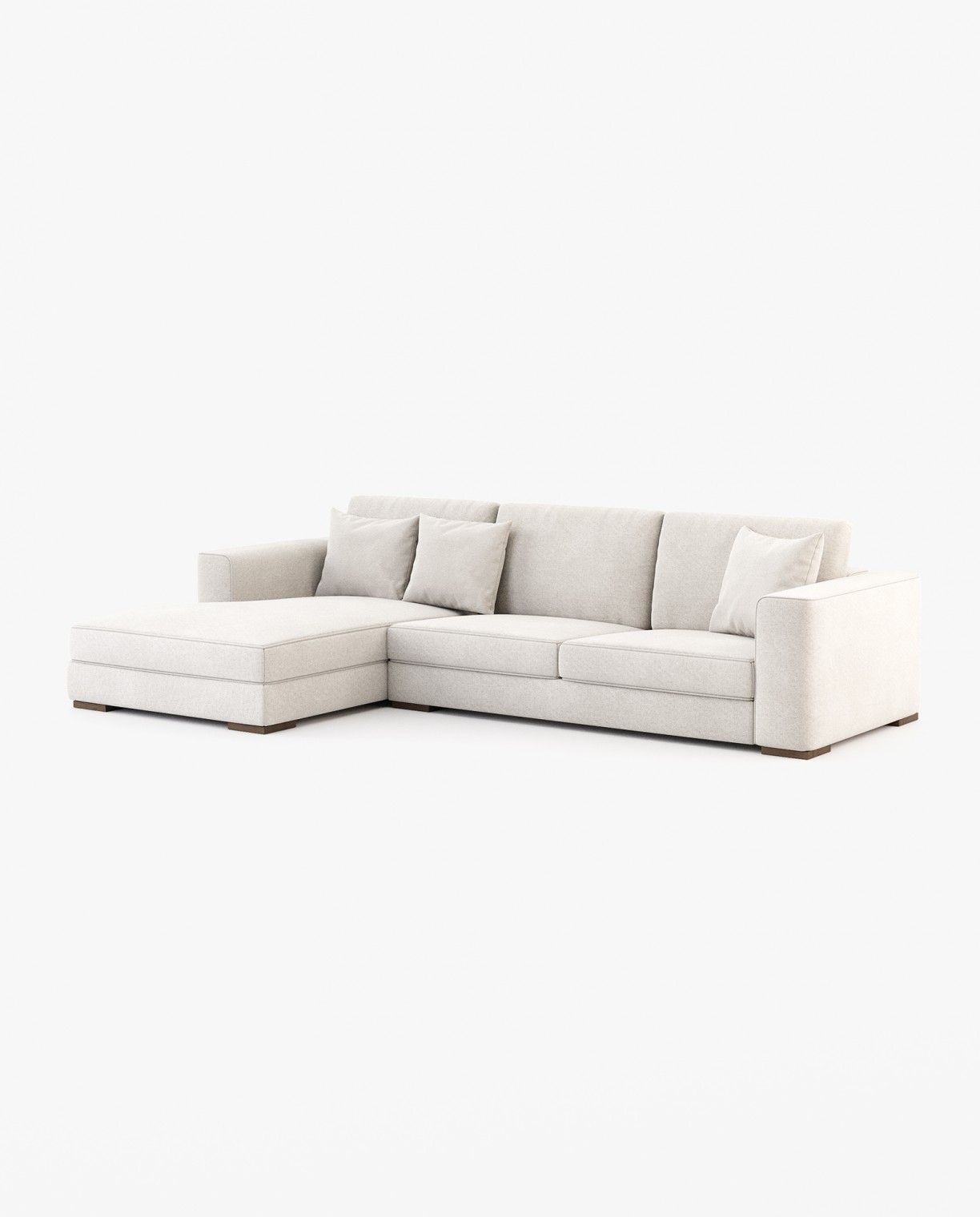 Laskasas GREY with chaiselongue Sofa Xangai White - Araco Interiors