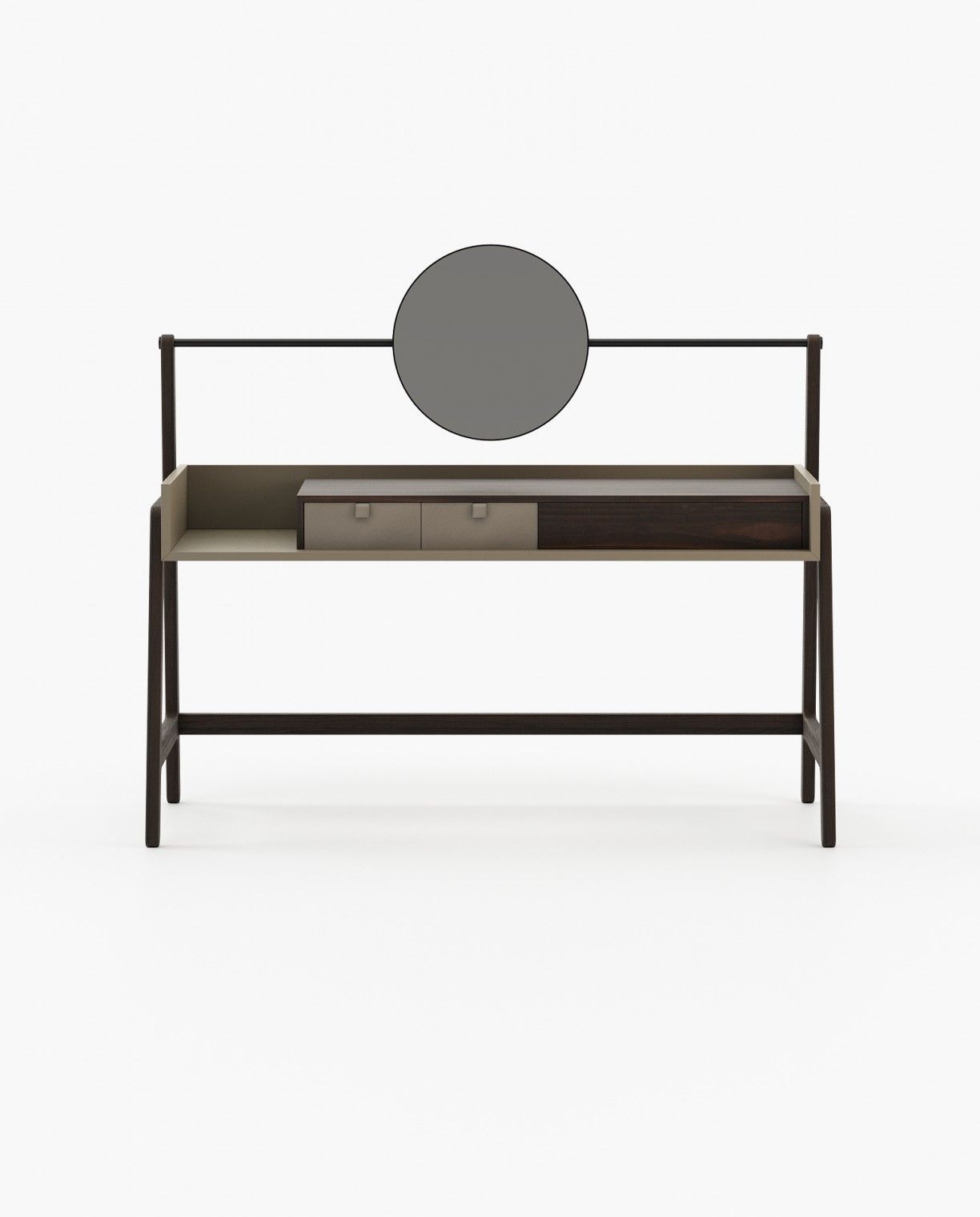 Laskasas HAMLET Dressing Table Smoked Eucalyptus Veneer Matte - Araco Interiors