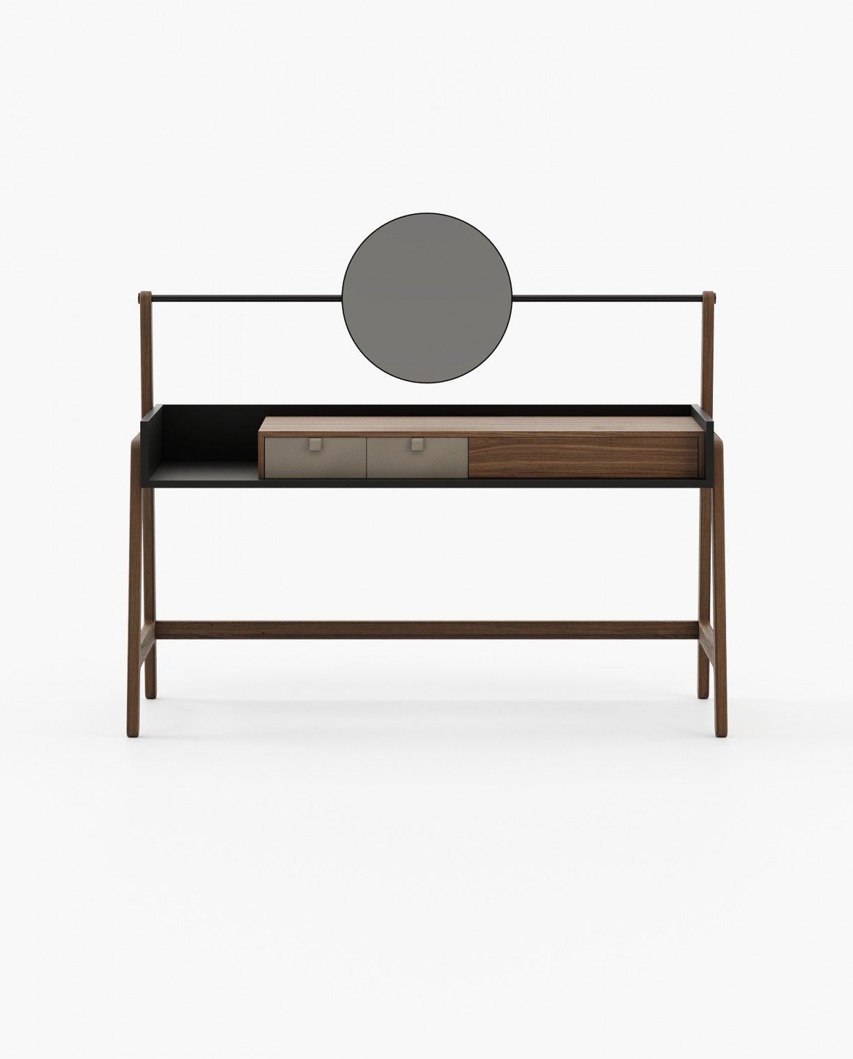 Laskasas HAMLET Dressing Table Walnut Veneer Matte - Araco Interiors