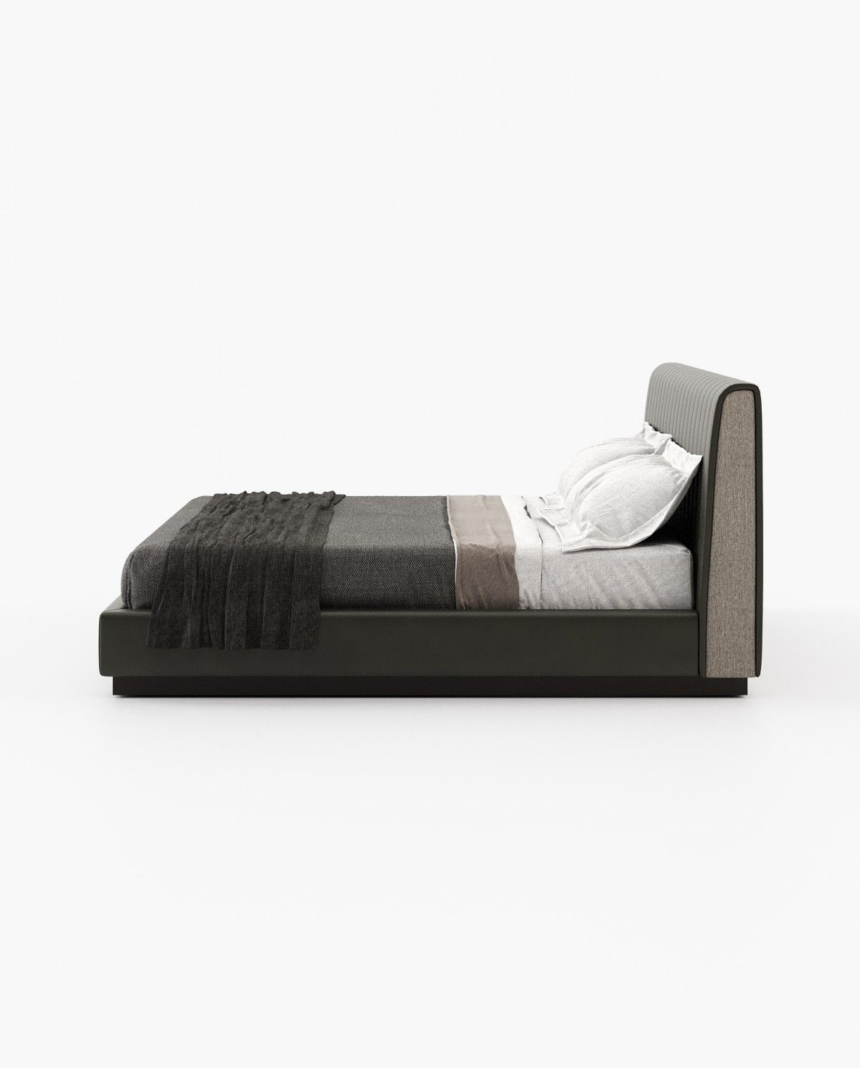 Laskasas HARRY Bed & Headboard Pele Berlin Ebony - Araco Interiors