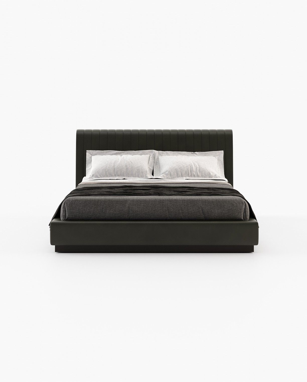 Laskasas HARRY Bed & Headboard Pele Berlin Ebony - Araco Interiors