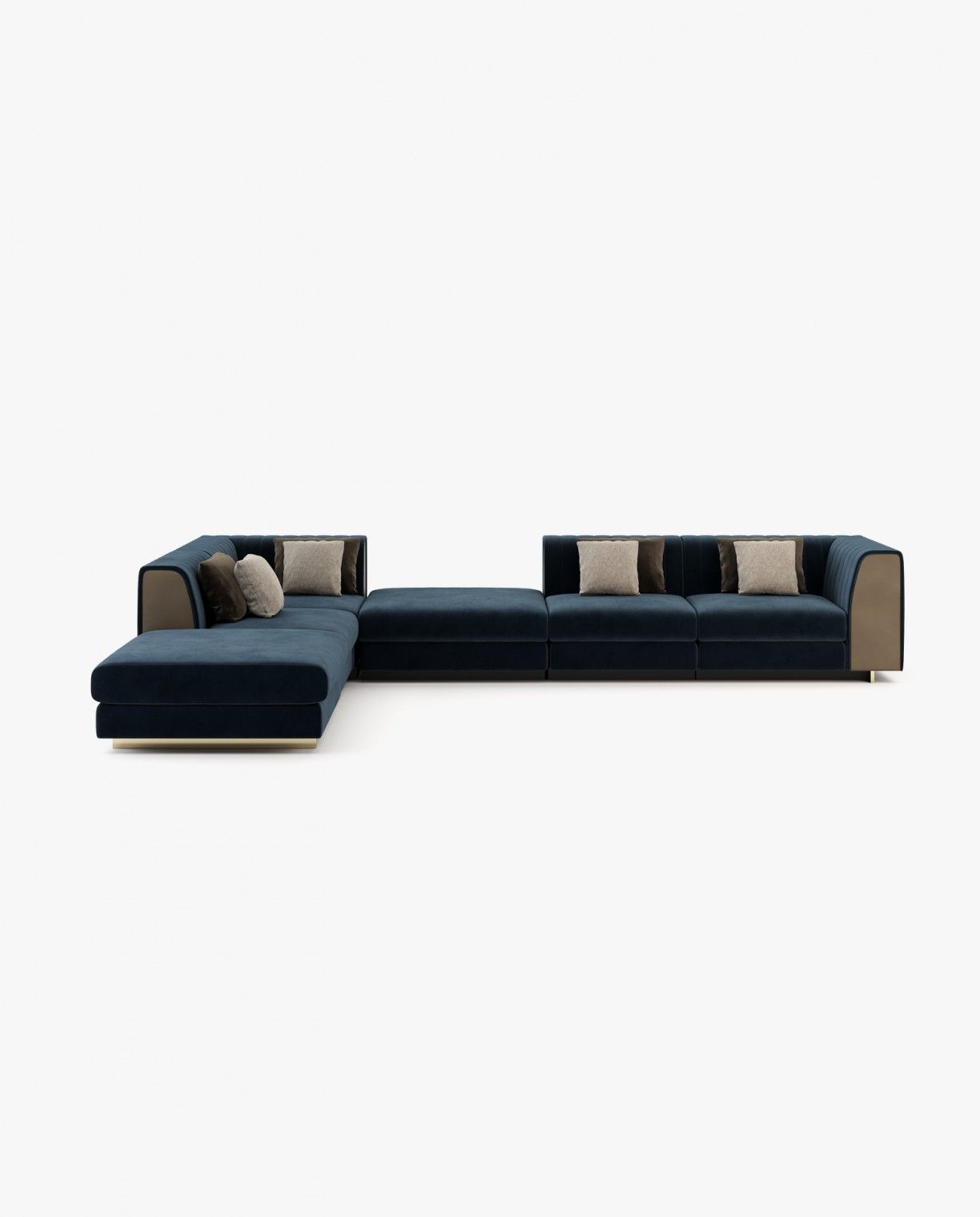 Laskasas HARRY left seat module Sofa Vienna Deep Blue - Araco Interiors