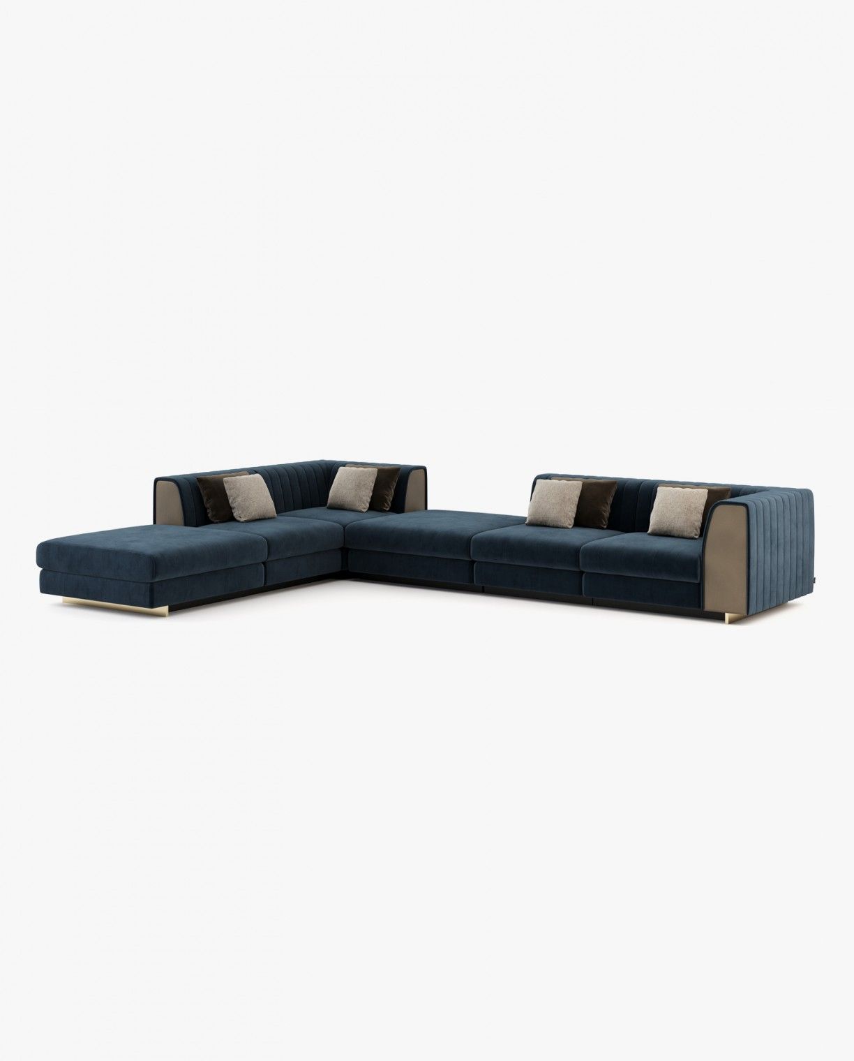 Laskasas HARRY left seat module Sofa Vienna Deep Blue - Araco Interiors