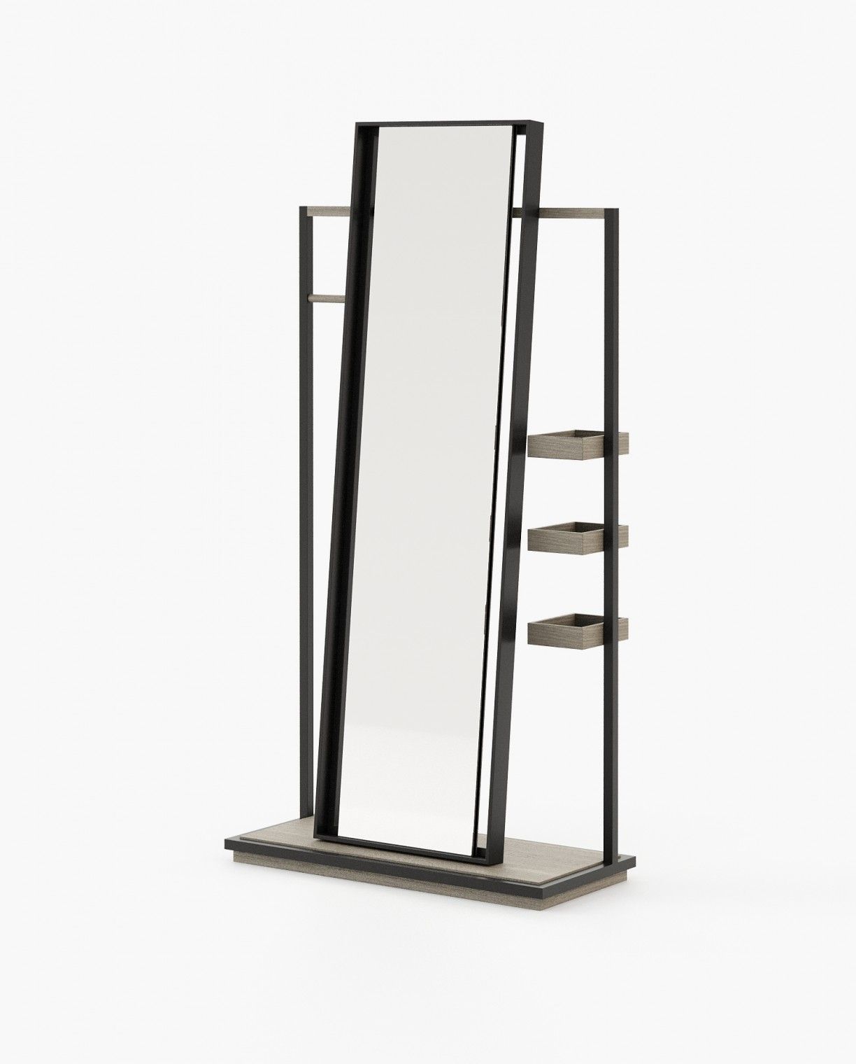 Laskasas HERBERT Mirror Aged Oak Veneer Matte - Araco Interiors