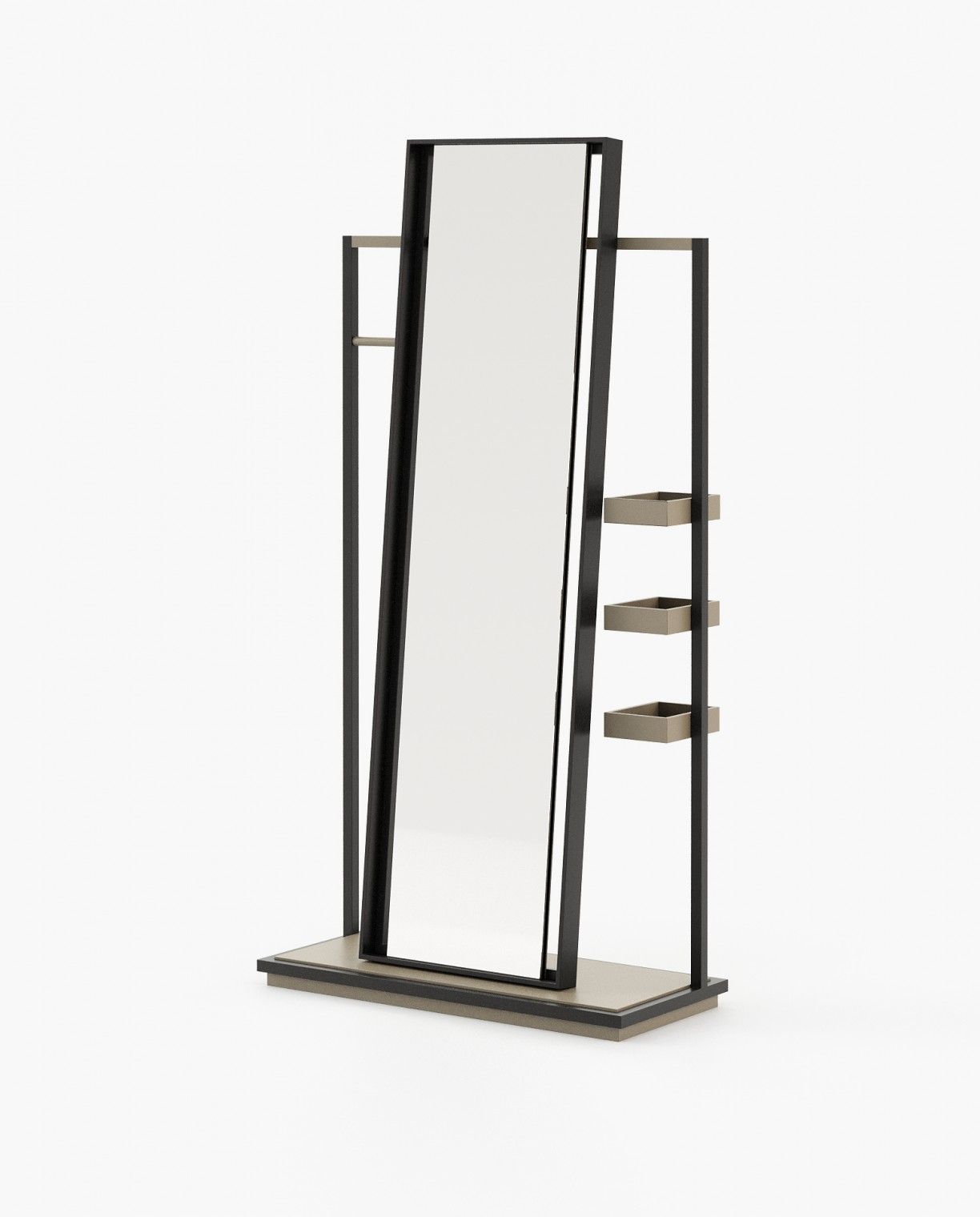 Laskasas HERBERT Mirror Beige Grey Lacquer Matte - Araco Interiors