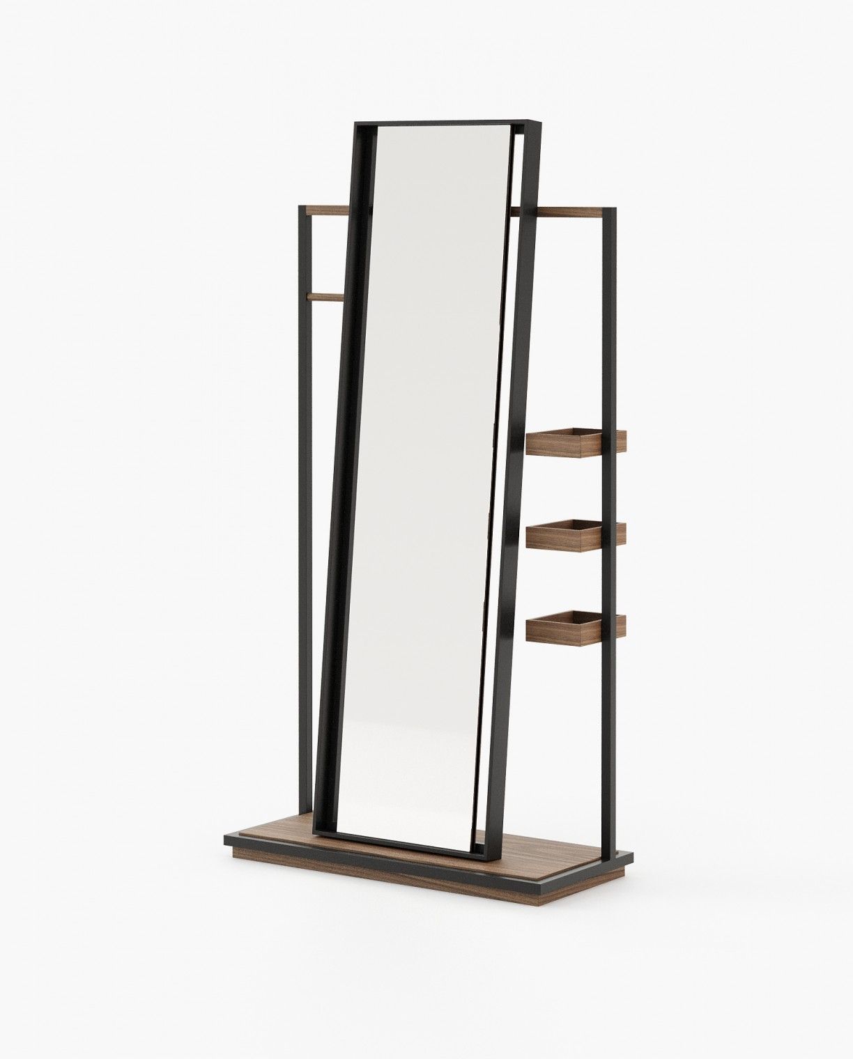 Laskasas HERBERT Mirror Walnut Veneer Matte - Araco Interiors