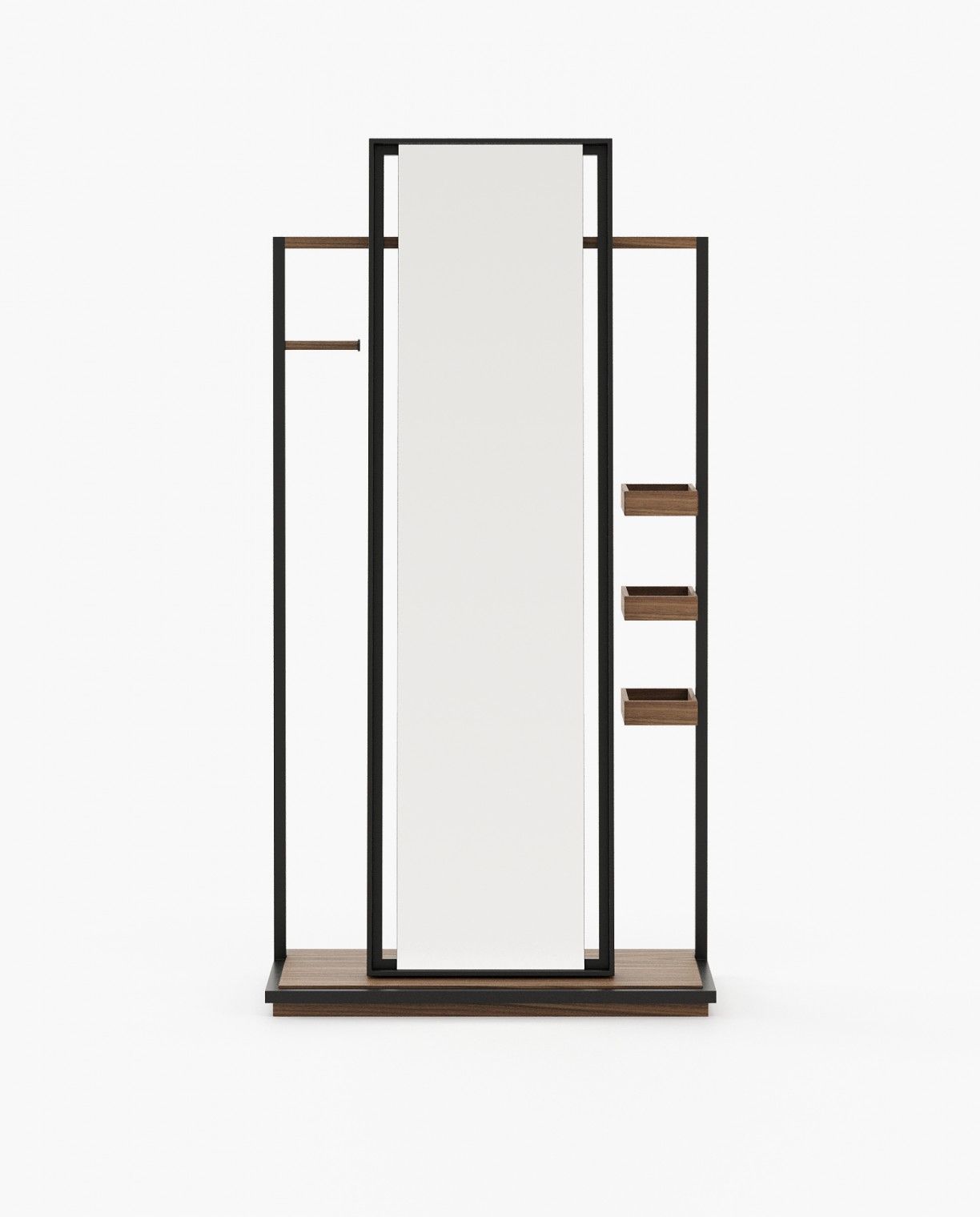 Laskasas HERBERT Mirror Walnut Veneer Matte - Araco Interiors