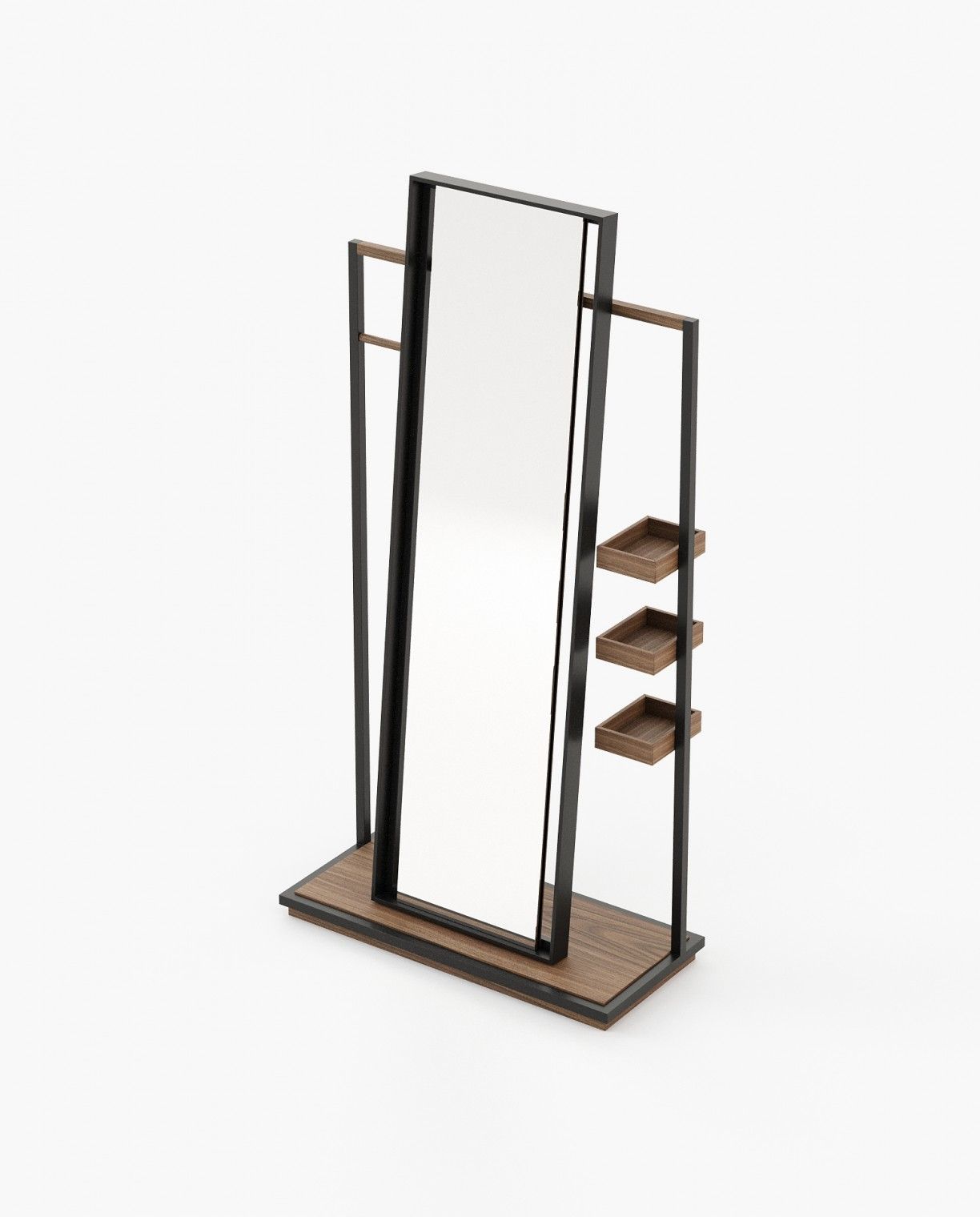 Laskasas HERBERT Mirror Walnut Veneer Matte - Araco Interiors