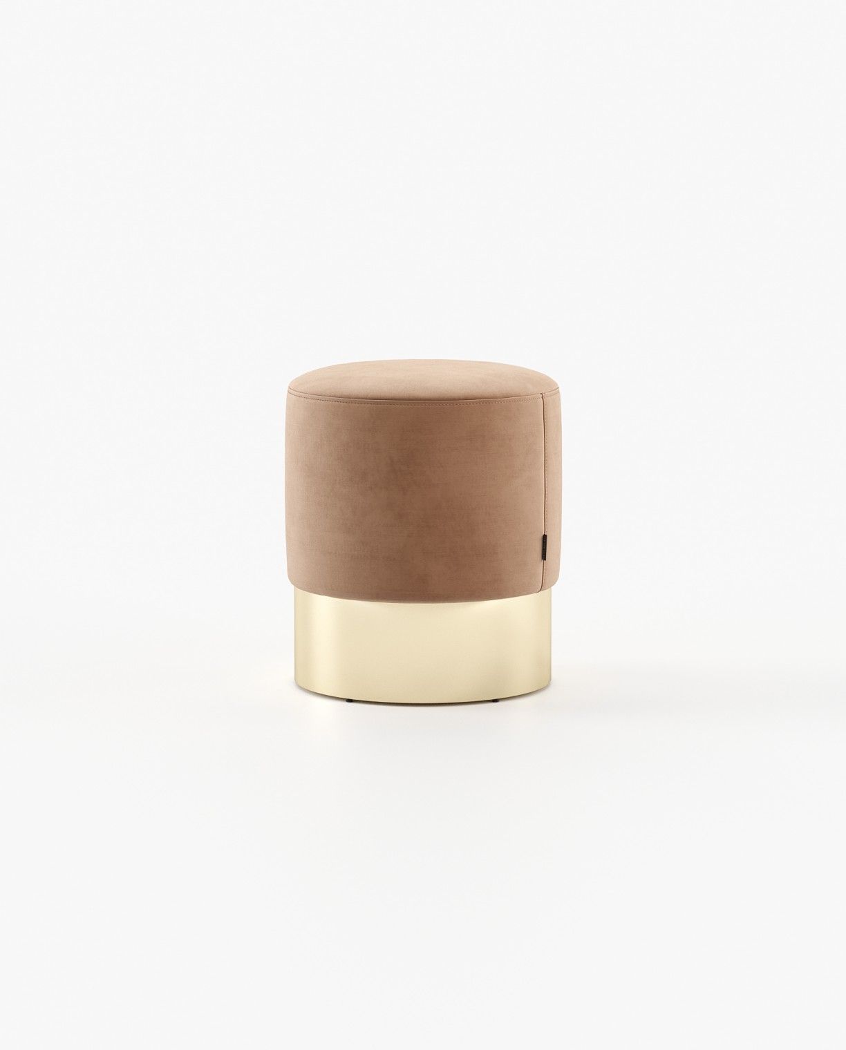 Laskasas ISAAC Footstool & Pouf Moscow Truffle Leather - Araco Interiors