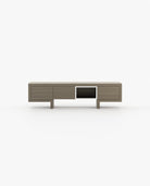 Laskasas ISIS open Media Unit Aged Oak Veneer Matte - Araco Interiors