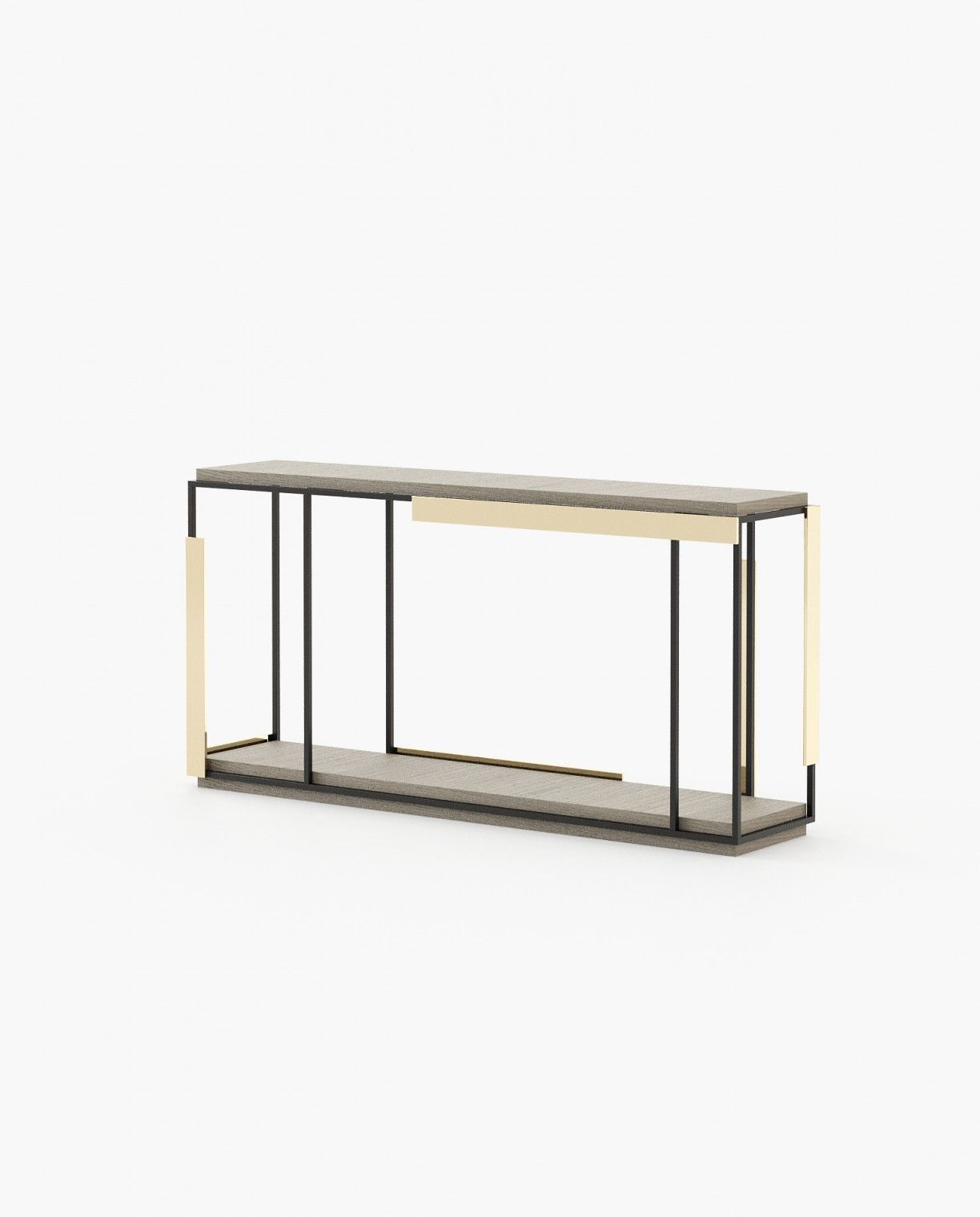 Laskasas IVES Console Table Aged Oak Veneer Matte - Araco Interiors