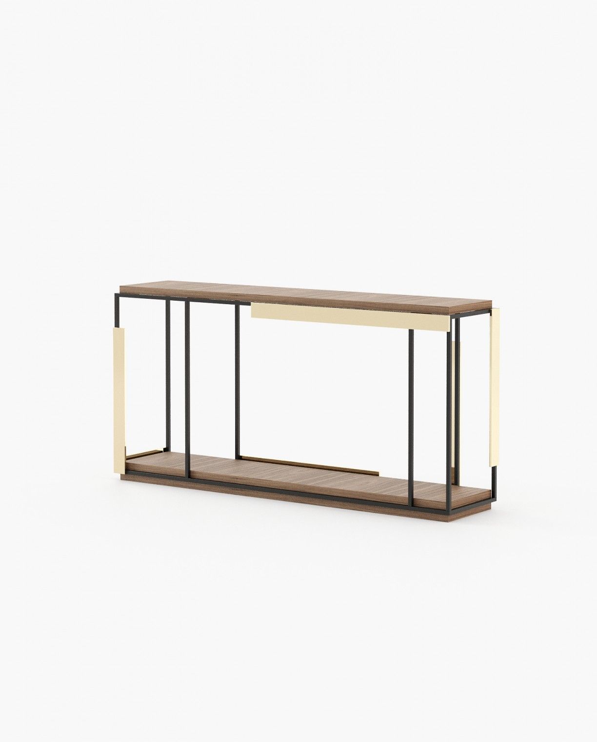 Laskasas IVES Console Table Walnut Veneer Matte - Araco Interiors