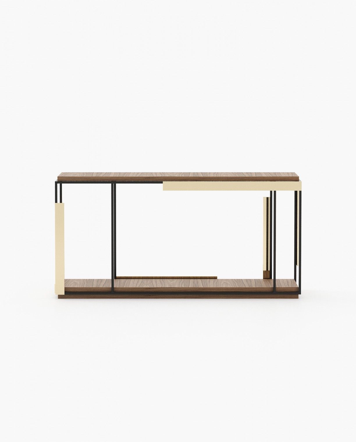 Laskasas IVES Console Table Walnut Veneer Matte - Araco Interiors