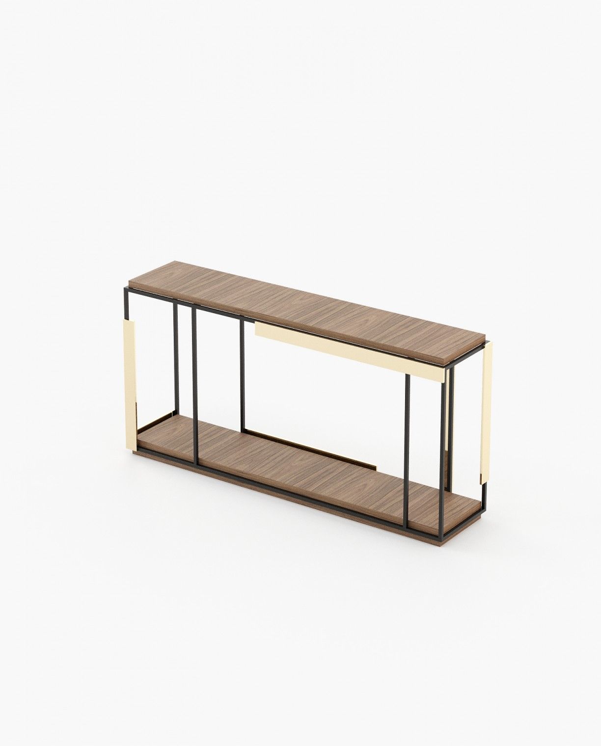 Laskasas IVES Console Table Walnut Veneer Matte - Araco Interiors