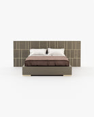 Laskasas JACKSON Bed & Headboard Aged Oak Veneer Matte - Araco Interiors